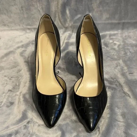 Marc Fisher Darlina Croc-Embossed Heels - Picture 3 of 10